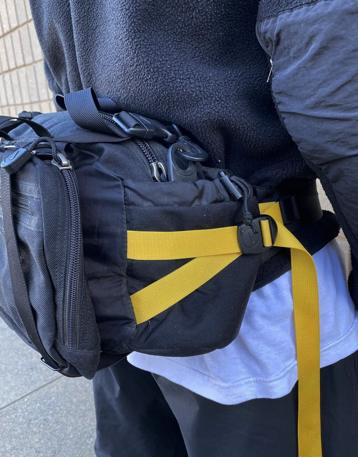 Vintage Nike ACG Black / Yellow Lumbar Bag — Roots